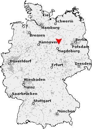 Umiestnenie obce Angern na mape Nemecka