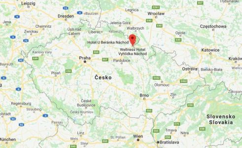 Náchod na mape Česka