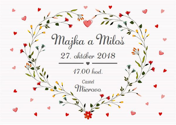 Svadobné oznámenie: Majka a Miloš